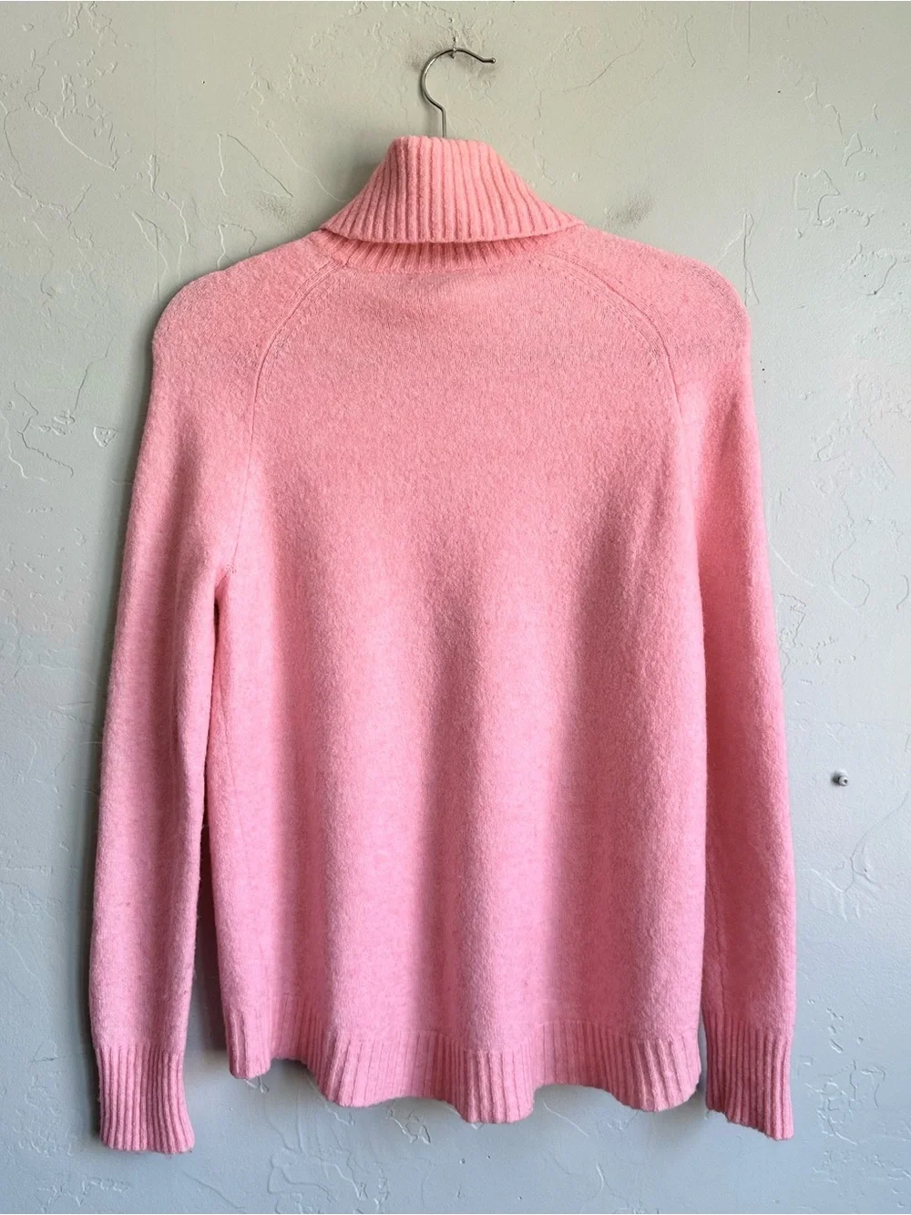 J. Crew Women’s Luxe Cozy Pink Wool Blend Turtleneck Sweater Supersoft Yarn XS